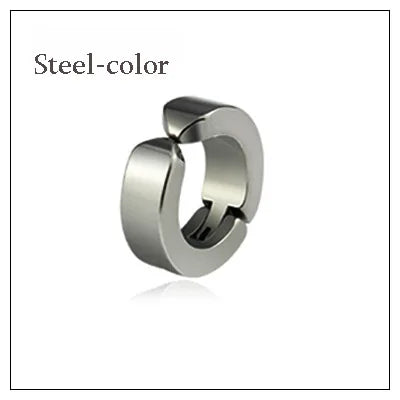 1 Pcs Women Men Ear Clip Non Piercing Earrings Fake Earrings Circle Round Earring Fashion Jewelry Street Pop Punk Rock Style