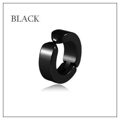 1 Pcs Women Men Ear Clip Non Piercing Earrings Fake Earrings Circle Round Earring Fashion Jewelry Street Pop Punk Rock Style
