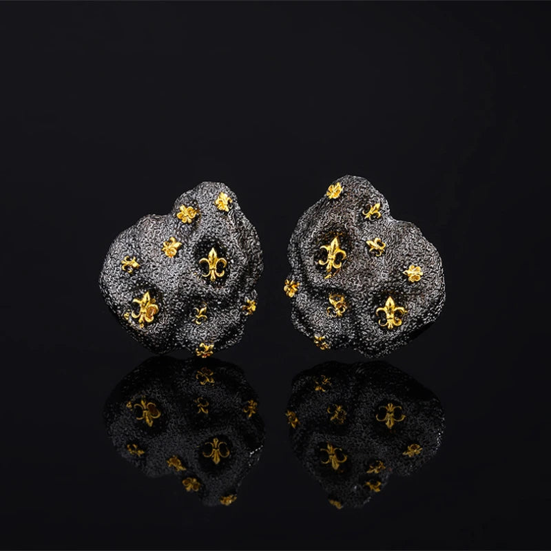 Beautiful New Earrings for Women Exaggerated Irregular Star Earrings Premium Black Gold Party Jewelry Gold Earrings