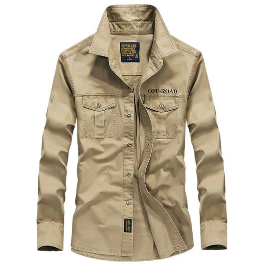 100% Cotton Men Military Shirt Long Sleeve Casual Shirts Mens Spring Autumn Summer Plus Size 4XL Clothes camisa social masculina