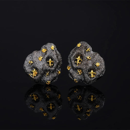 Beautiful New Earrings for Women Exaggerated Irregular Star Earrings Premium Black Gold Party Jewelry Gold Earrings